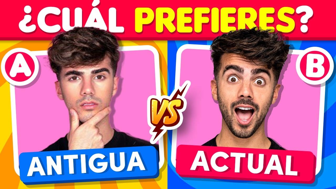 Foto Vieja vs Nueva 🤔 Versión Youtubers y Streamers 😱 ¿Qué Prefieres? Quiz Tv