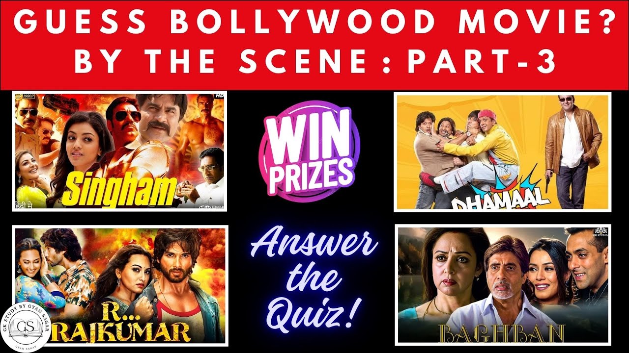 GUESS the BOLLYWOOD MOVIE by the Scene Part-3 🤔 | EASY | #puzzle #quiz #bollywood #actor #actress