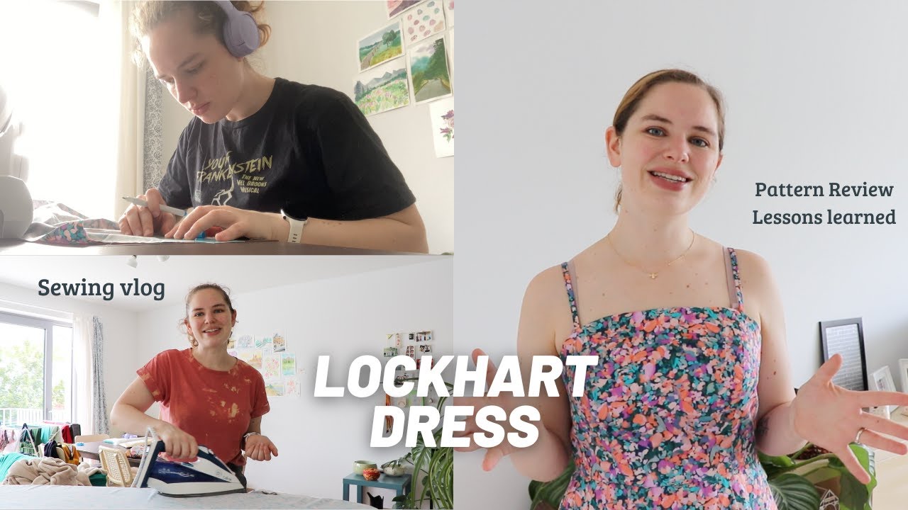 Sewing the Lockhart dress from Helen's Closet Patterns - Vlog of my wedding guest dress
