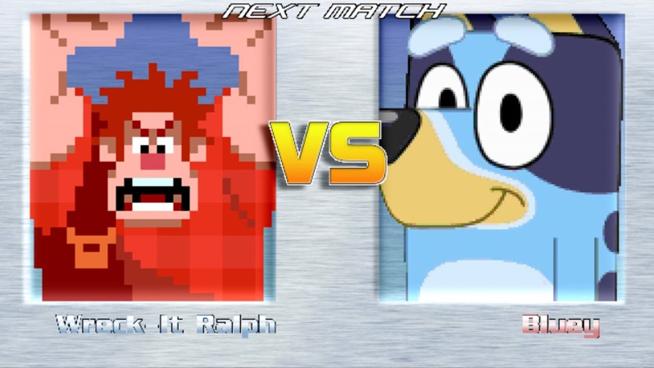 M.U.G.E.N BATTLES | Wreck-It Ralph vs Bluey