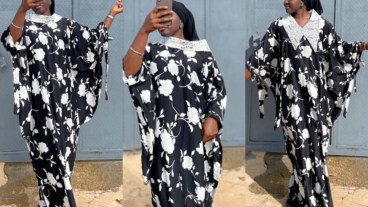 How to cut and sew this stylish cowl boubou 