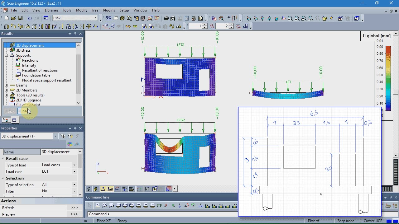 How to modify the wall stifness to transfer load directly to support (in SCIA Engineer)