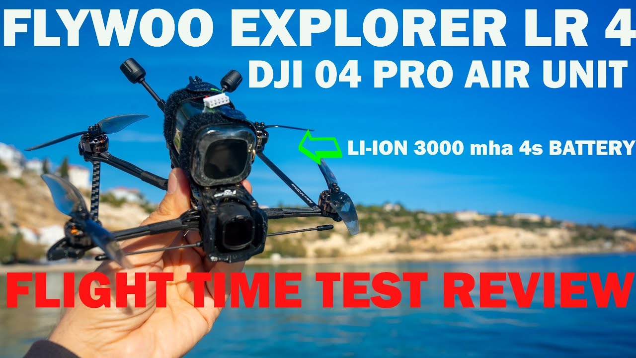 FLYWOO EXPLORER LR 4 С ВОЗДУШНЫМ БЛОКОМ DJI 04 PRO — ОБЗОР ТЕСТА НА ВРЕМЯ ПОЛЕТА