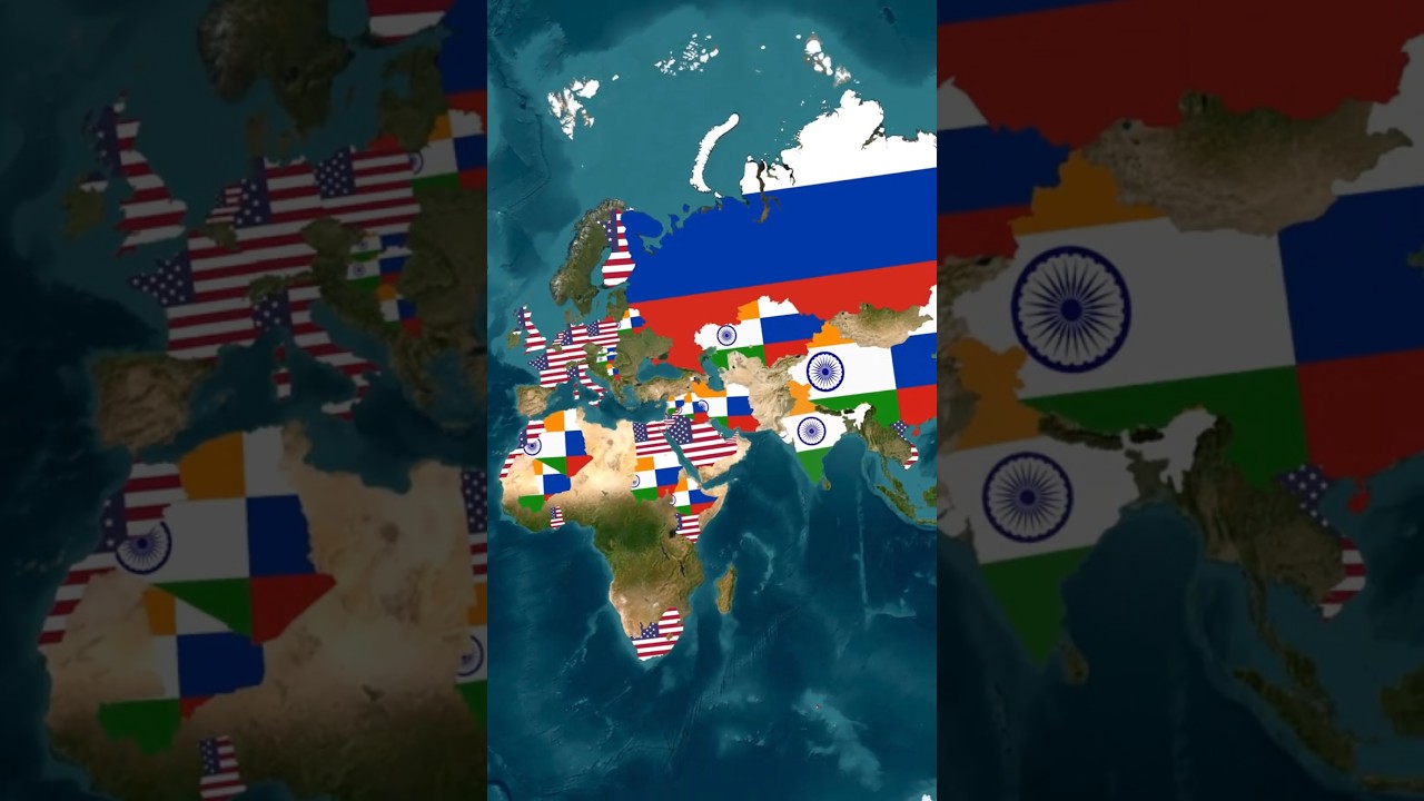 Команда США 🇺🇸 против команды России + Индии 🇷🇺🇮🇳 #геополитика #карта #союзники