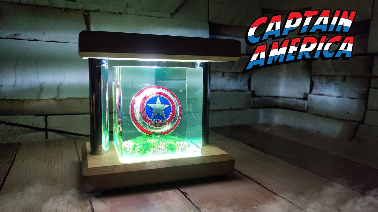 Captain America's Shield. Epoxy resin lamp