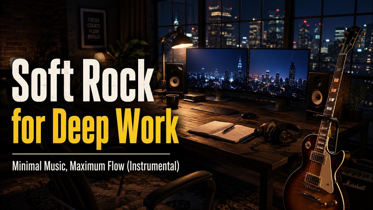 Soft Rock for Deep Work | Minimal Music, Maximum Flow (Instrumental)