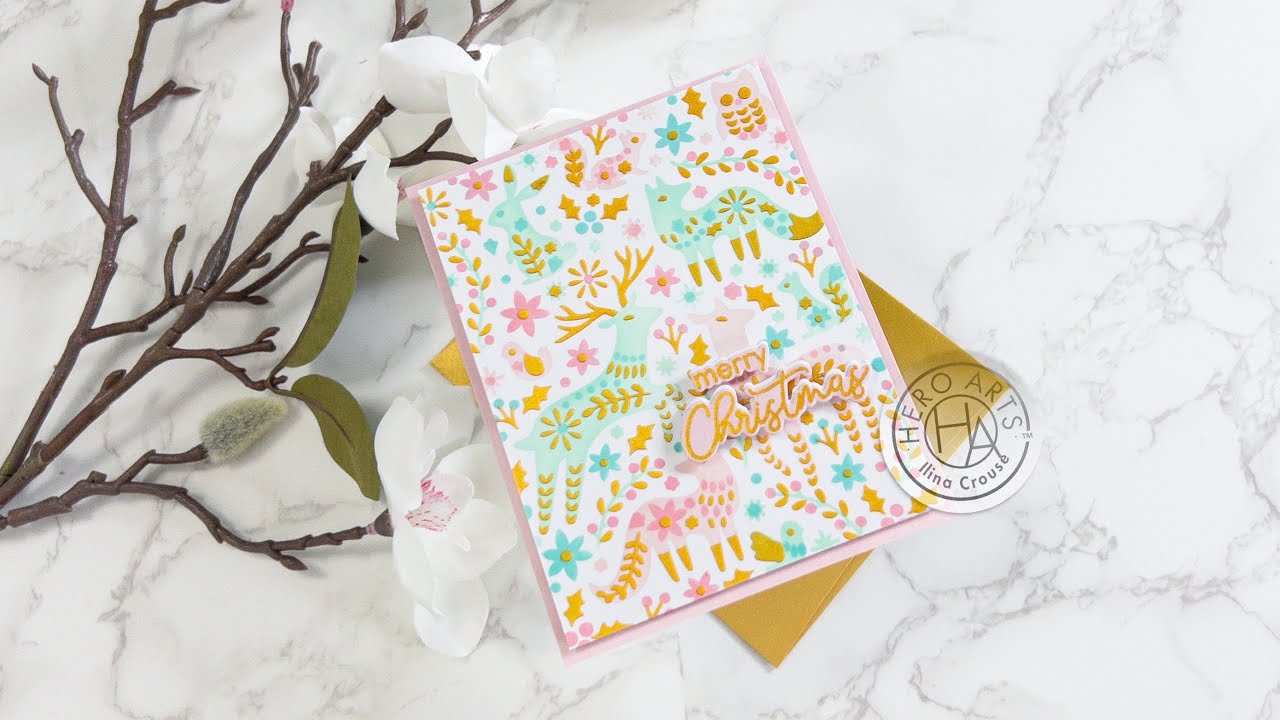 Adding Dimension to Stenciled Background using Hero Paste