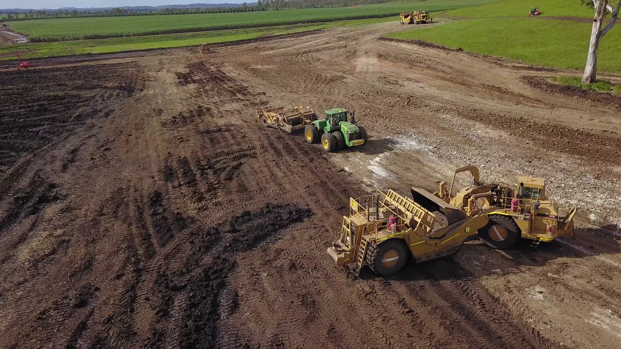 Greensill Farming - Laser Leveling and Seeding ( features,John Deere 9520r, 8370r, Caterpillar 637G)