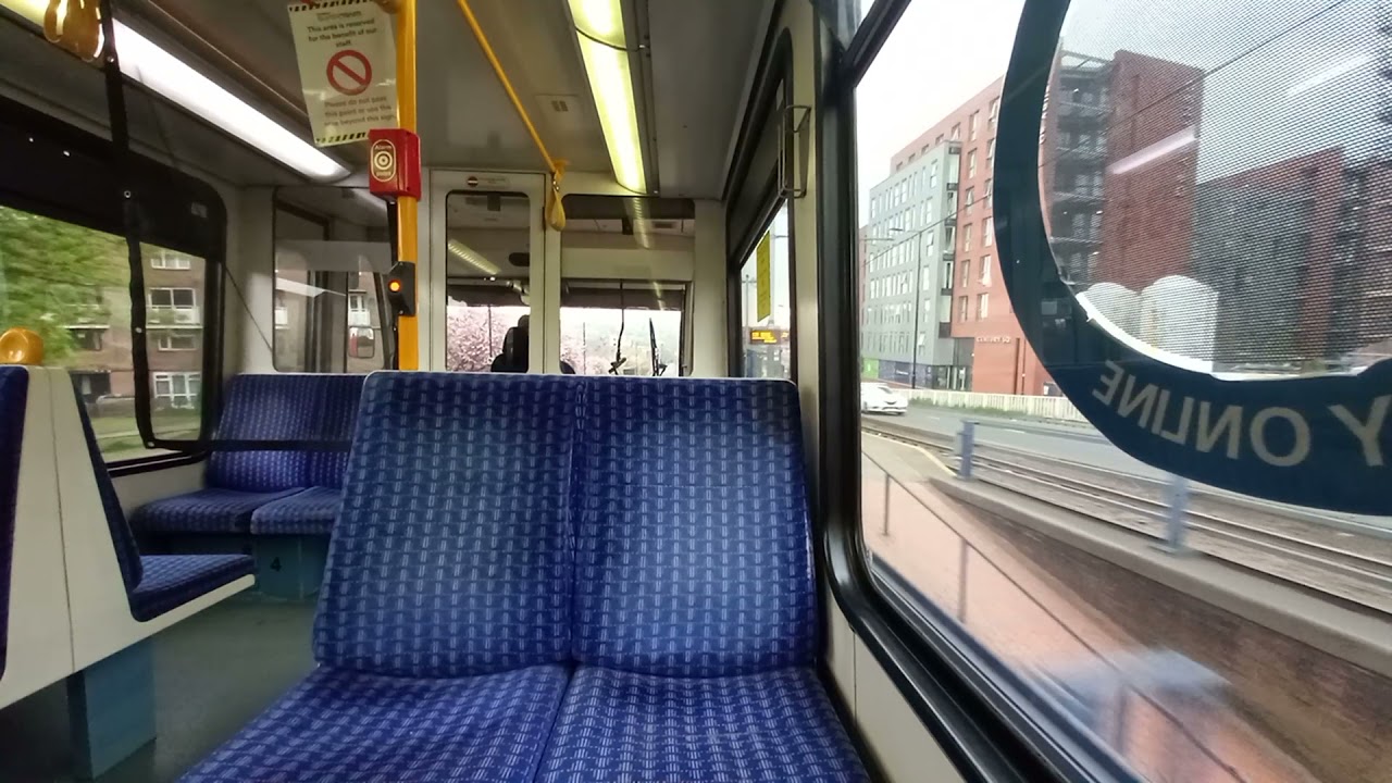 Tram Ride Stagecoach Supertram Yellow Route Cathedral to Hillsborough 27/4/2021