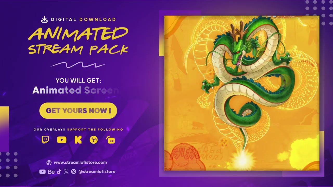 Dragon Ball Z Twitch Overlay Pack — Animated Stream Package