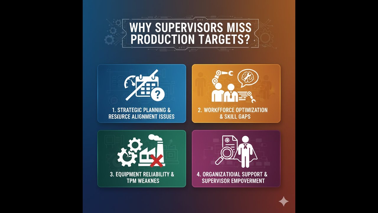 Why Supervisors Miss Production Tragets ? #quality #productivity #leansixsigma #AI