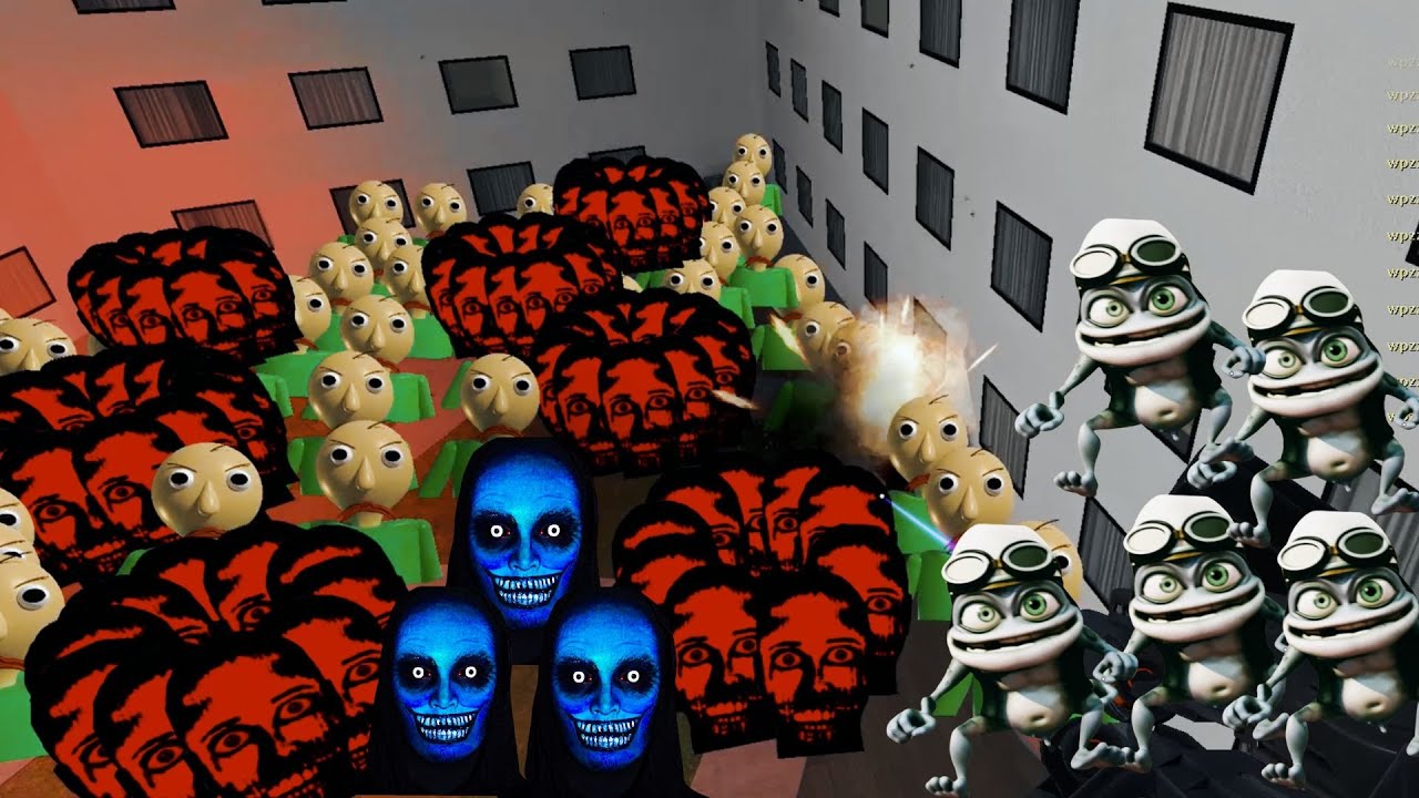 Crazy Frog And Baldi Army Are Hunting Me In The Hallway 😈💣
