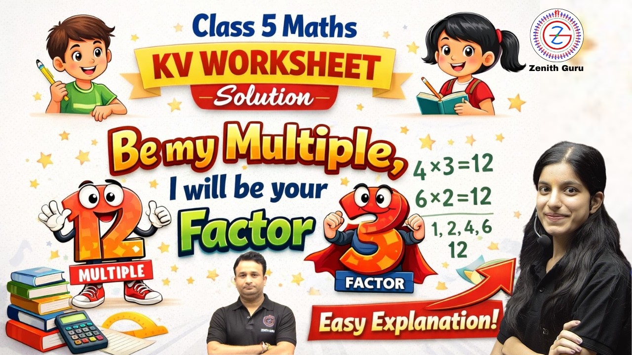 Class 5 Maths KV worksheet solve 