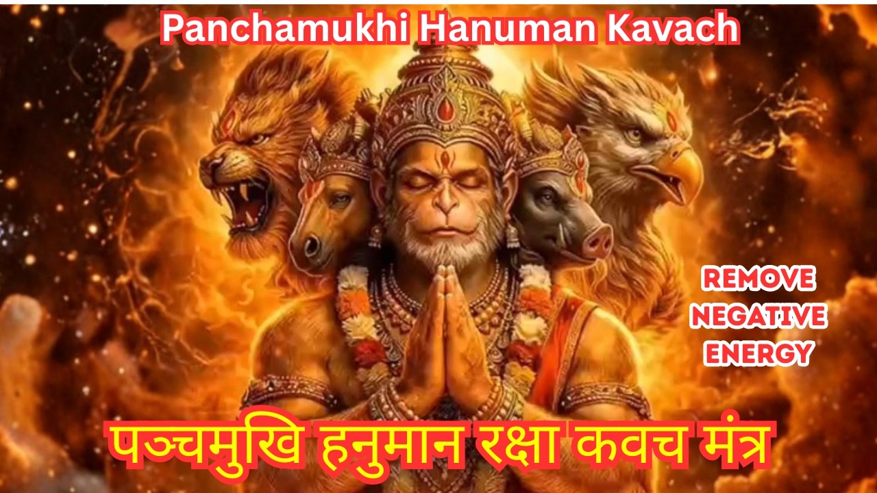 Panchmukhi Hanuman Kavach Mantra | ॐ पञ्चमुखि हनुमते नमः | Fear & Negativity Destroyed #hanuman