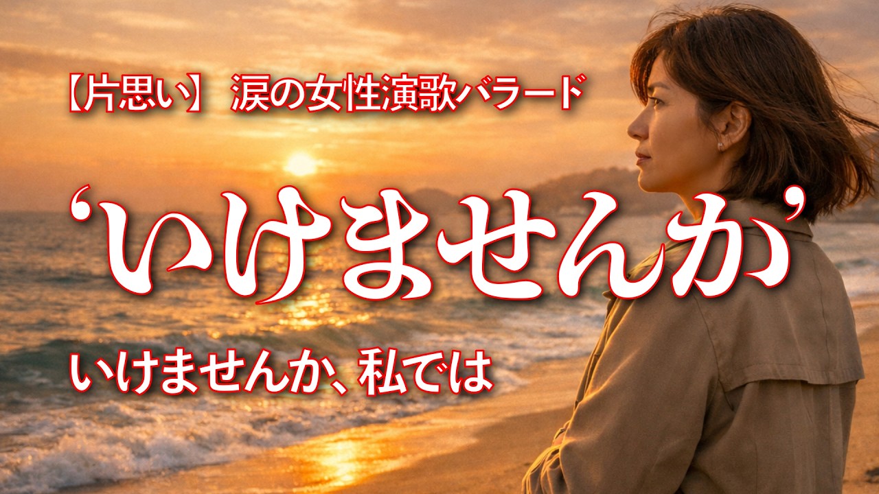 【号泣】いけませんか、私では… 届かぬ思いに泣く片思い演歌バラード「いけませんか」