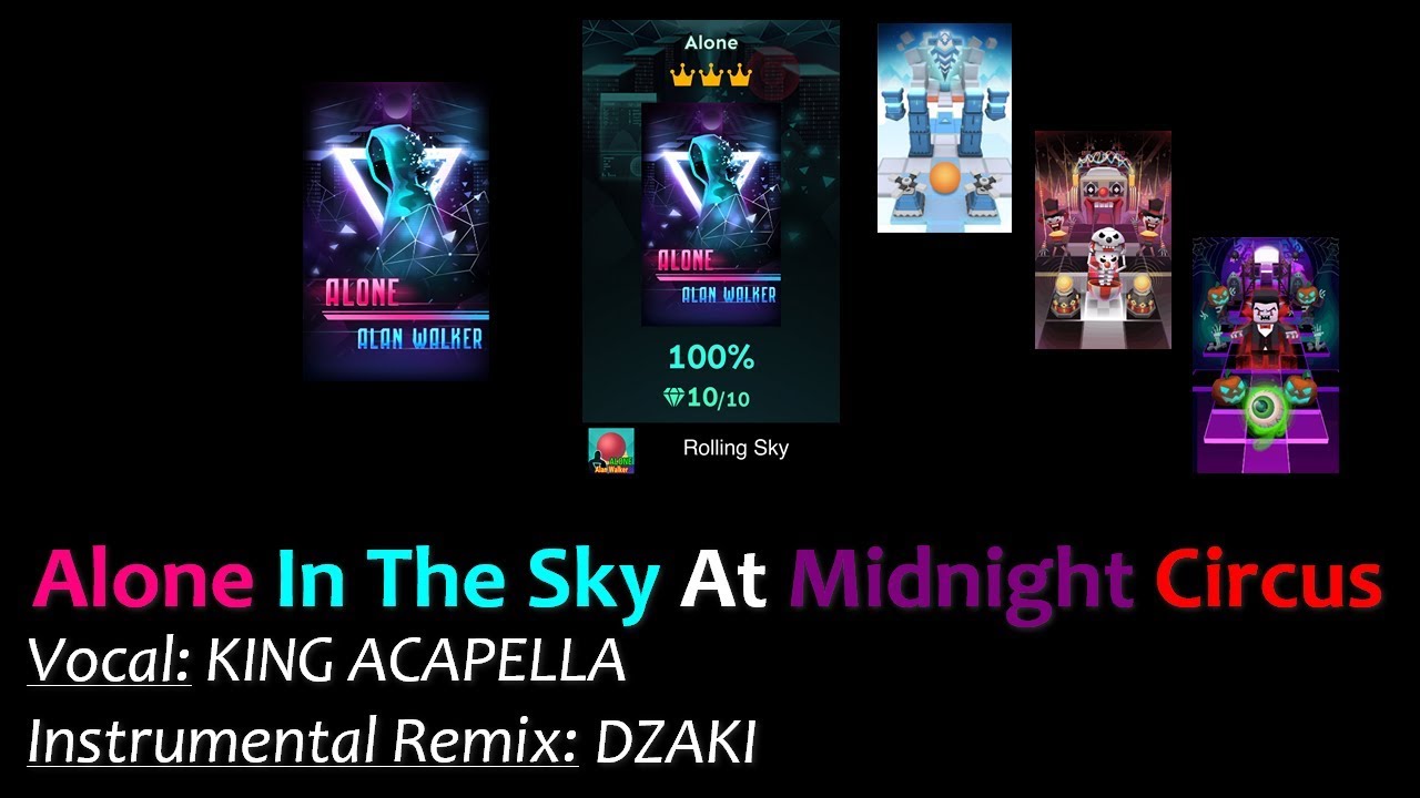 Rolling Sky Level 29 Edited Version - Alone In The Sky At Midnight Circus (Credits in description)