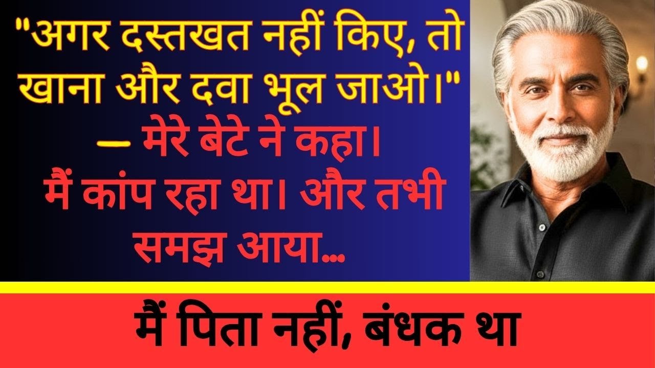मेरे बेटे ने कहा: “दस्तखत करो… तभी खाना और दवा मिलेगी”