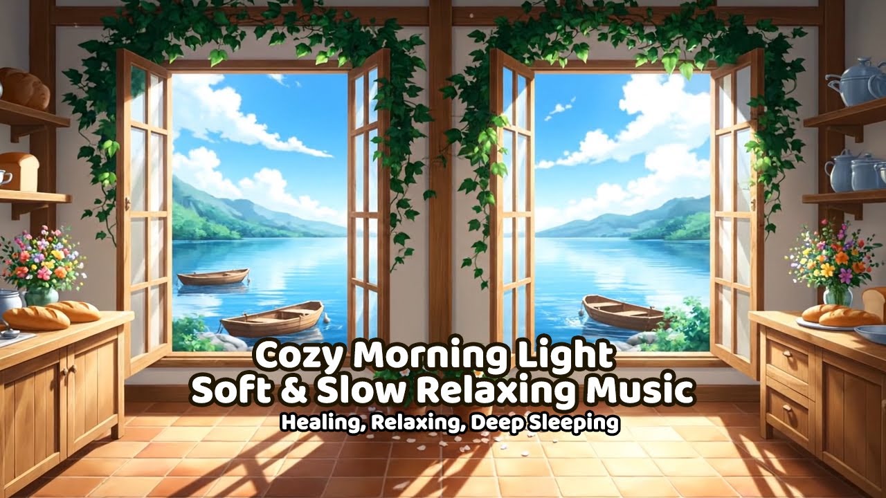 Cozy Morning Light  Soft & Slow Relaxing Music 90mins