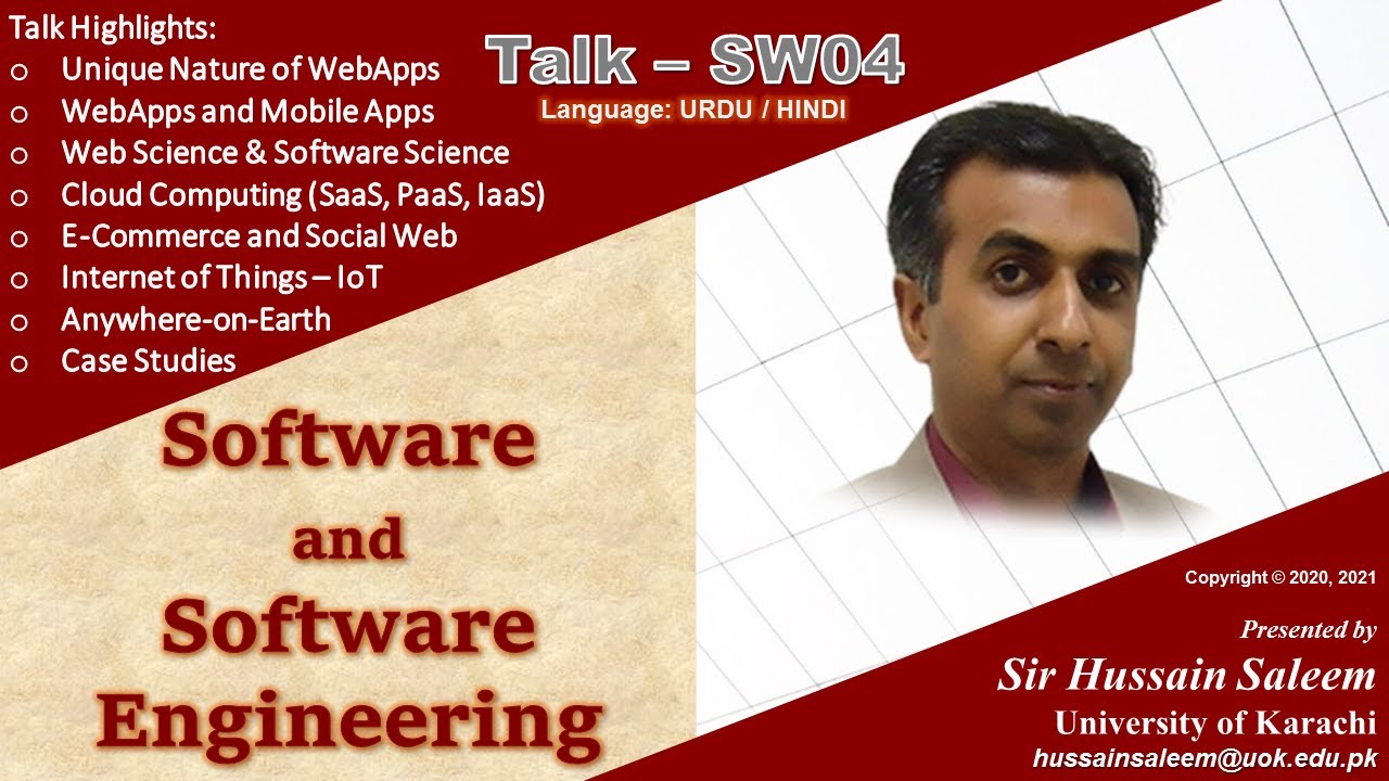 SWSE04 | WebApps & MobileApps | Software & Software Engineering | Sir Hussain Saleem