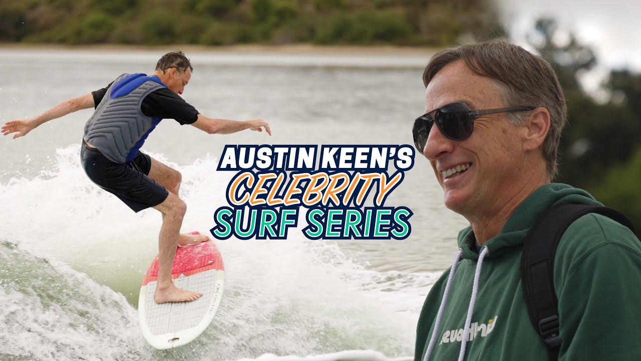 Tony Hawk lands his first 360! ...Wakesurfing - Celebrity Surf Series with Austin Keen