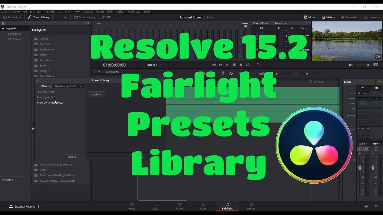 Resolve 15.2 | Fairlight Presets Library