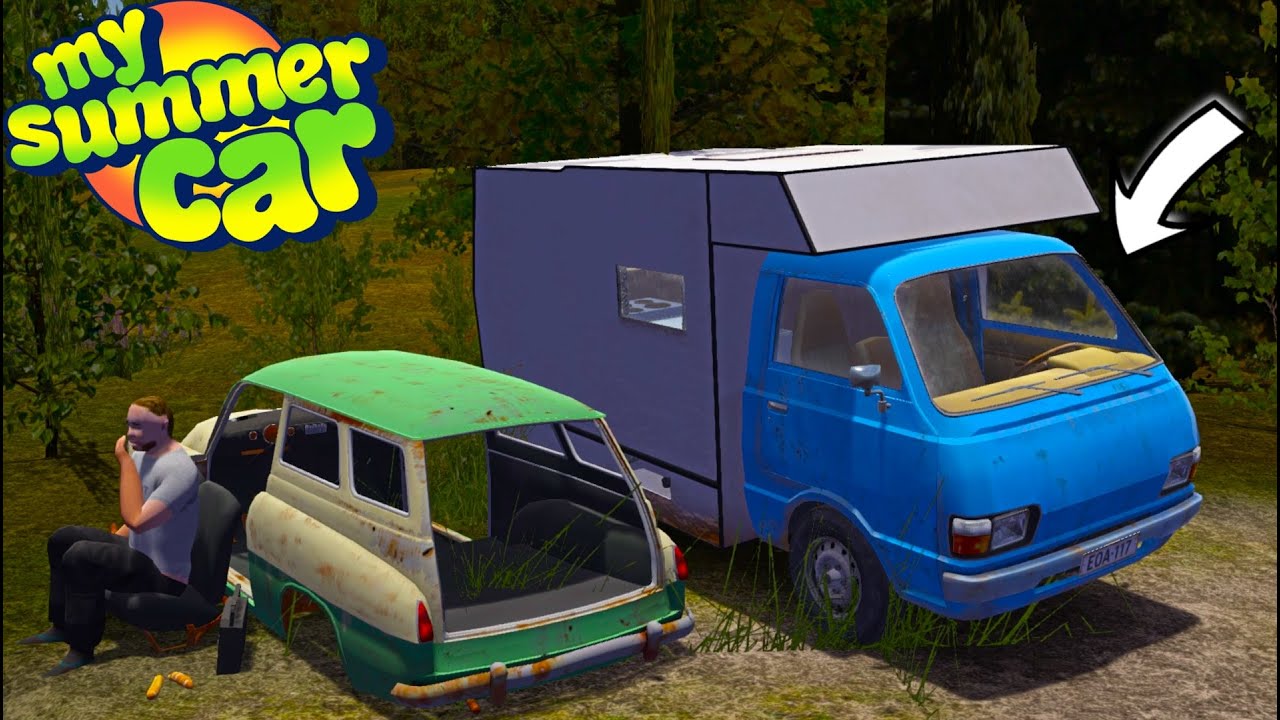 LIVING IN MY NEW HAYOSIKO CAMPER VAN - NEW MOBILE HOME FOR THE PLAYER | My Summer Car Mod #87