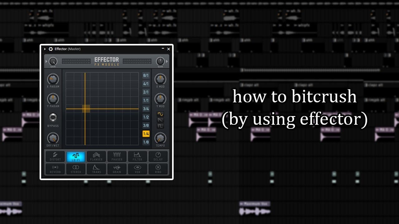how to bitcrush in fl studio (effector)