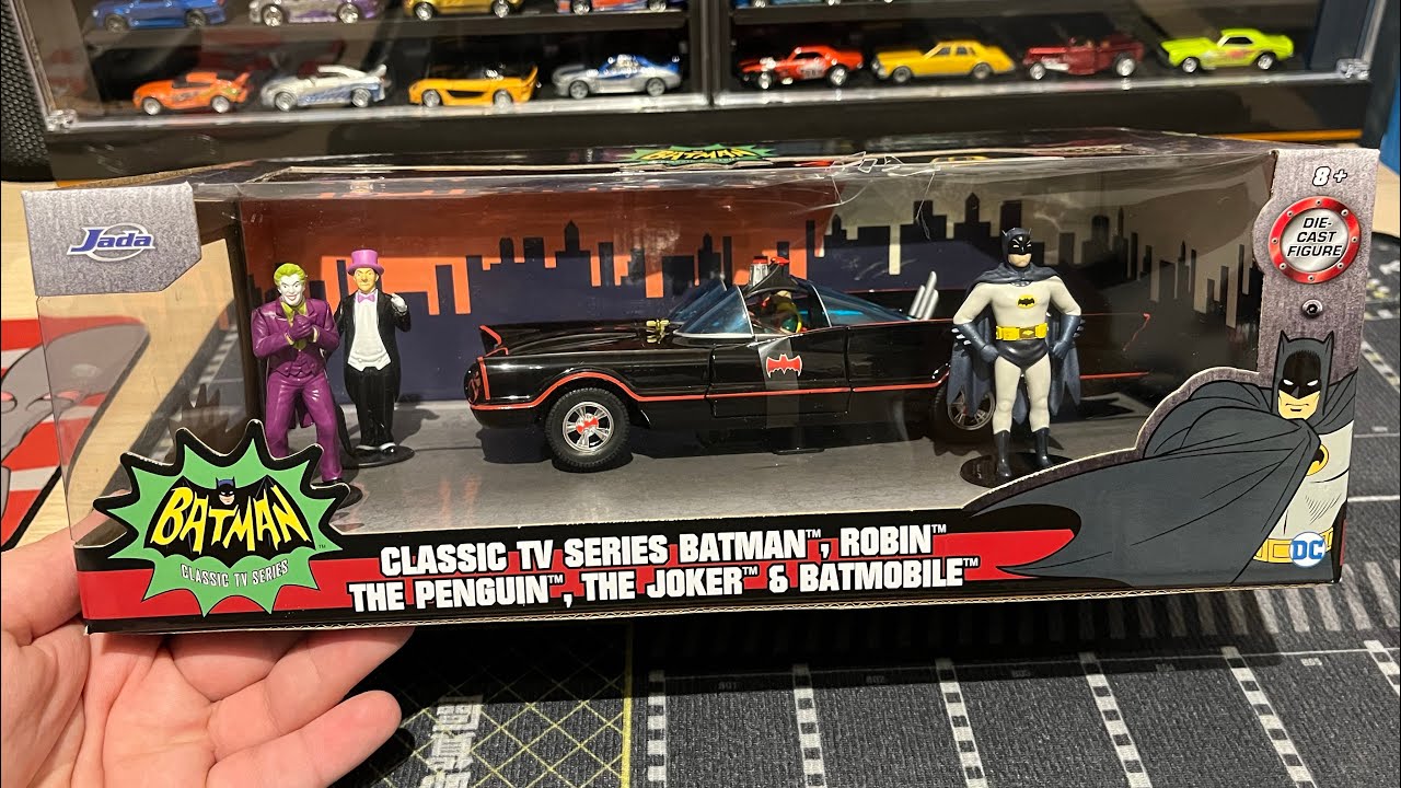 Jada 1/24 scale TV Series Batmobile with The Penguin, The Joker, Batman and Robin
