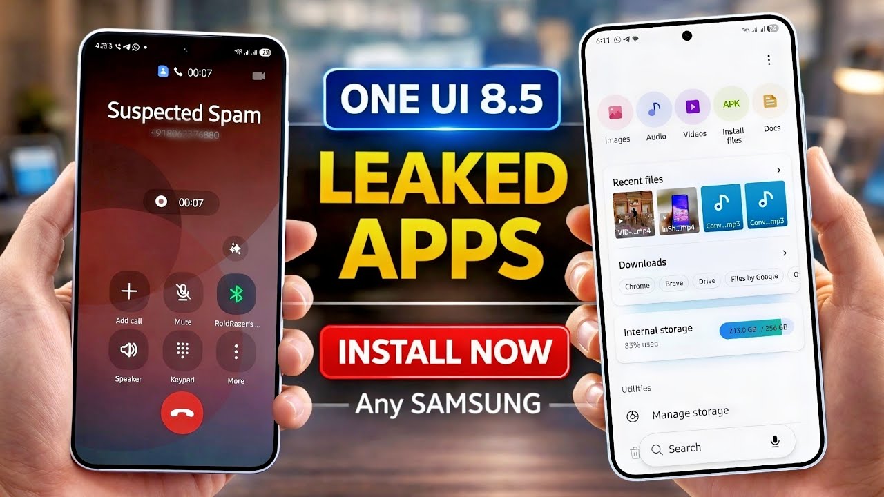 Установите приложения One UI 8.5 Phone, My Files, Contact и другие на любой телефон Samsung!