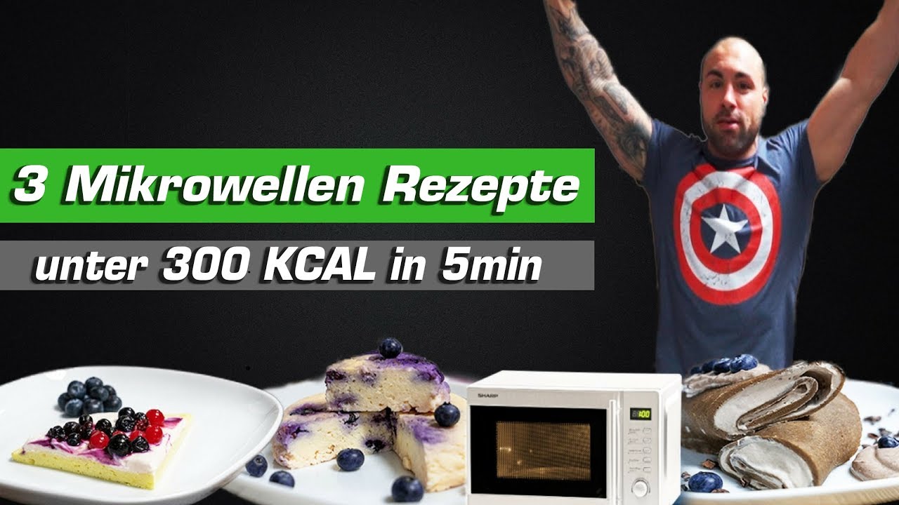 3 Mikrowellen Rezepte unter 300 Kcal in 5min | High Protein Rezepte