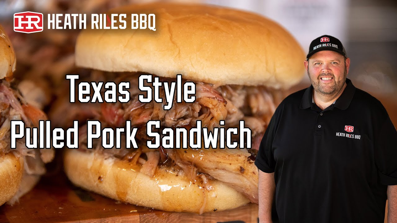 Texas Style Pulled Pork Sandwich on the Outlaw Patio Smoker | Heath Riles BBQ