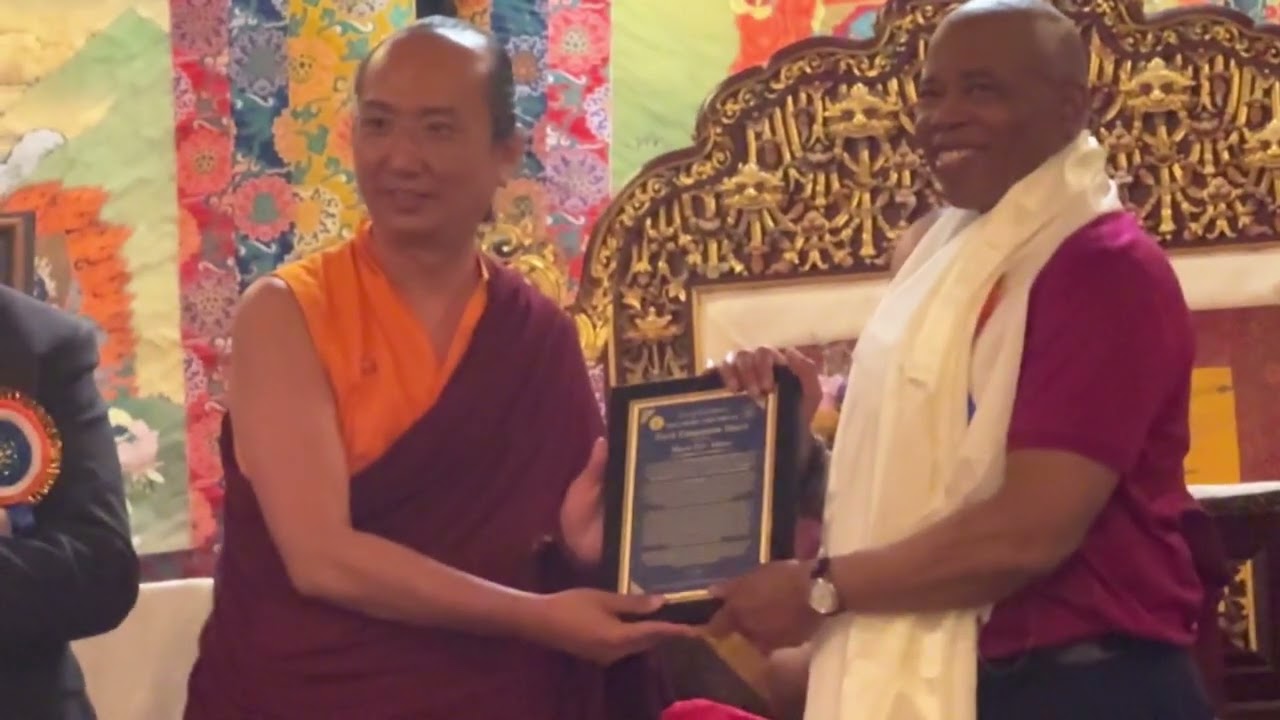 His Holiness 42nd Sakya Trizin Rinpoche with New York Mayor Eric Adams