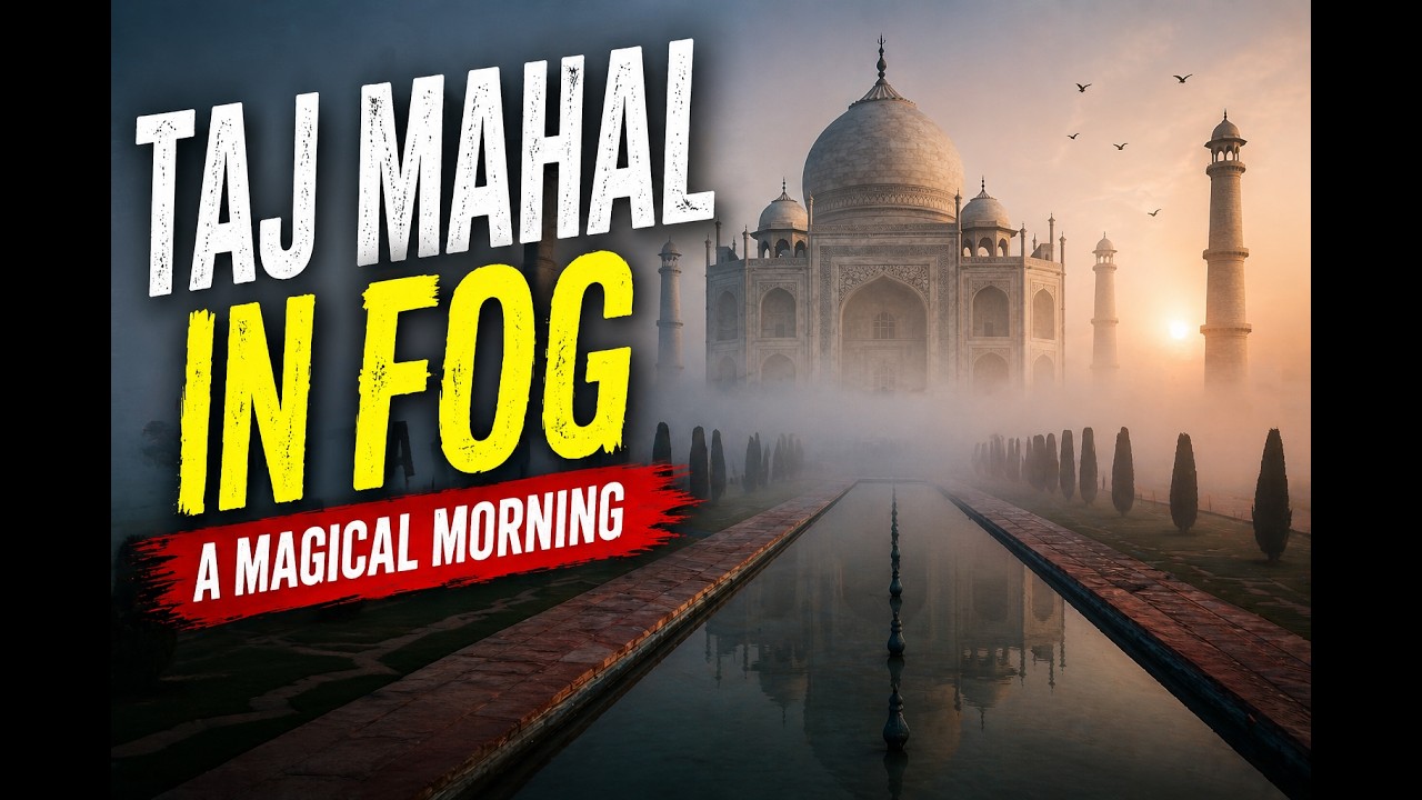 Taj Mahal Hidden in Fog 😳 | Hotel Room View in Agra 4K | Taj Mahal Disappears in Fog 😍