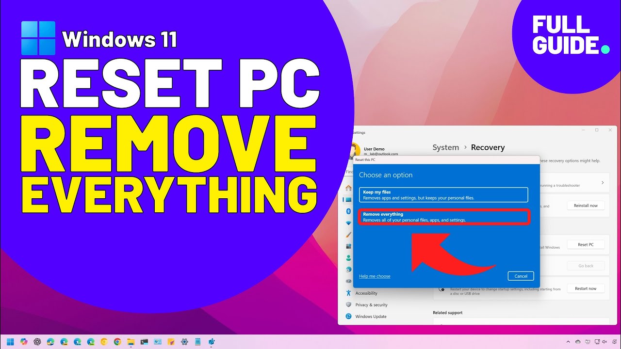 Сброс настроек Windows 11 до заводских, удаление всех данных ✅ из BIOS и приложения «Параметры»