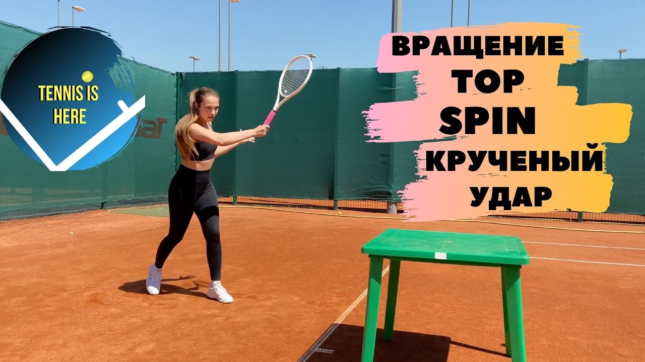 Большой теннис уроки  Вращение, крученый удар, Top Spin