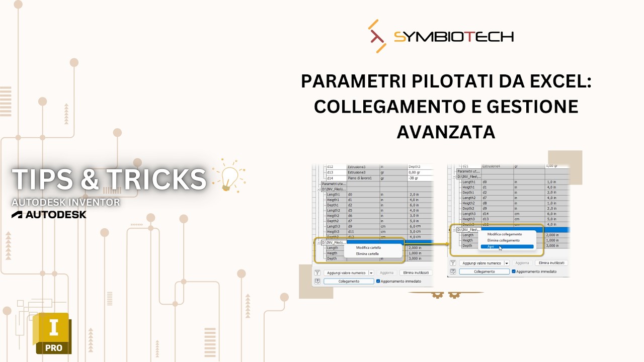 Parametri pilotati da Excel: collegamento e gestione avanzata