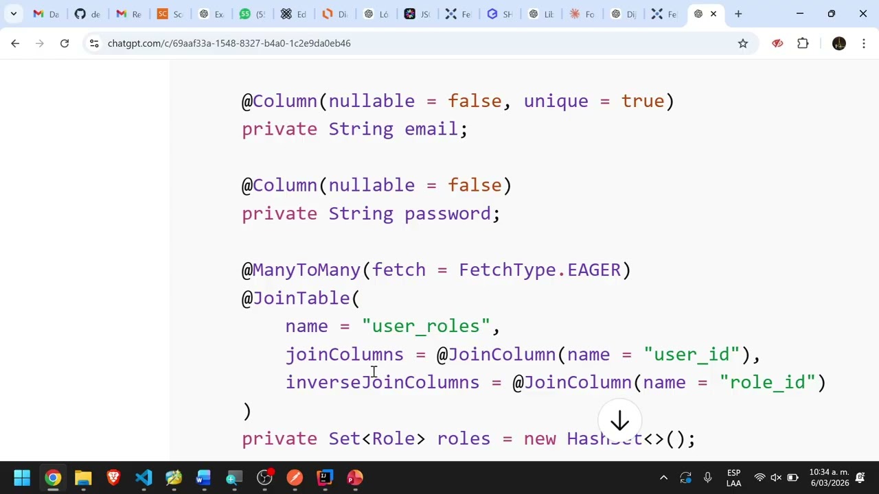 11. Java Spring Boot: Relación Muchos a Muchos (n-n)
