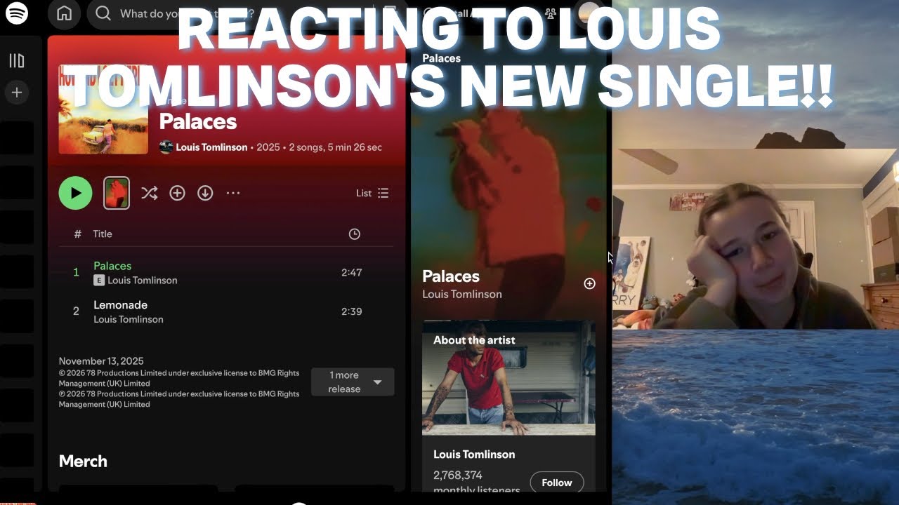 PALACES BY LOUIS TOMLINSON REACTION