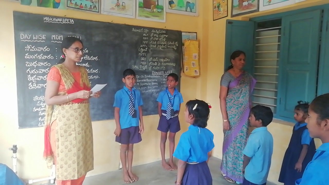 Bhashasangham . Maithili language. MPPS Mokavaripeta , Tallarevu mandal , EG dist.