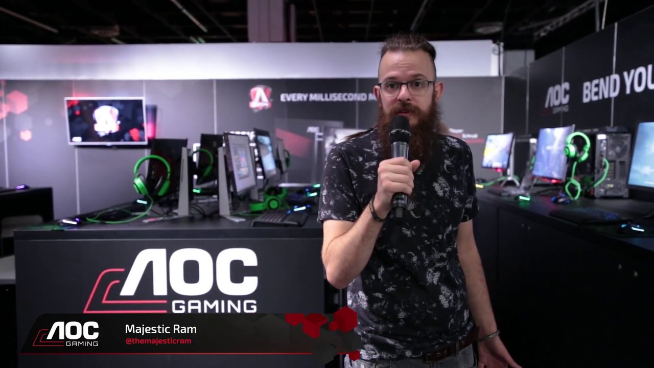 Day 1 - AOC Gaming booth @ gamescom 2018 feat. Majestic Ram