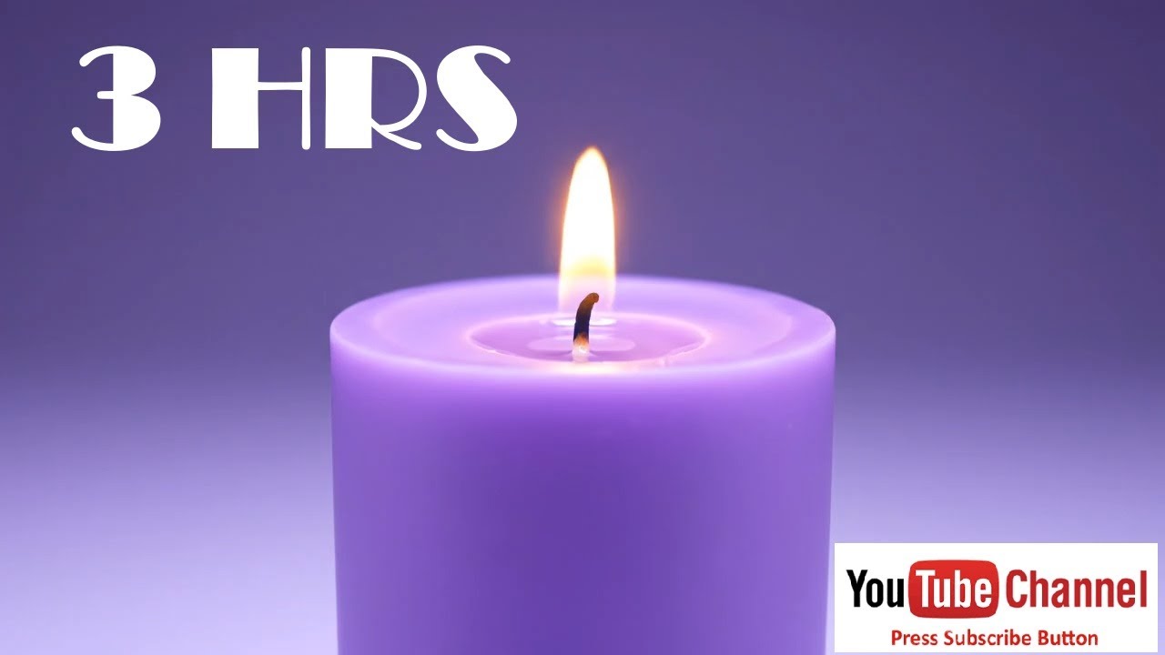 Lilac Candle – Soft Candlelight for Stress Relief & Calm | 3 Hours