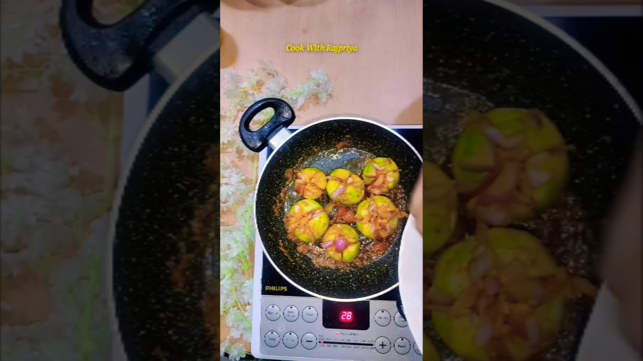 Stuffed Tinda Masala#Bharva tinde ki sabji#Tinda recipe#easy #youtubeshorts  @Cook With Rajpriya