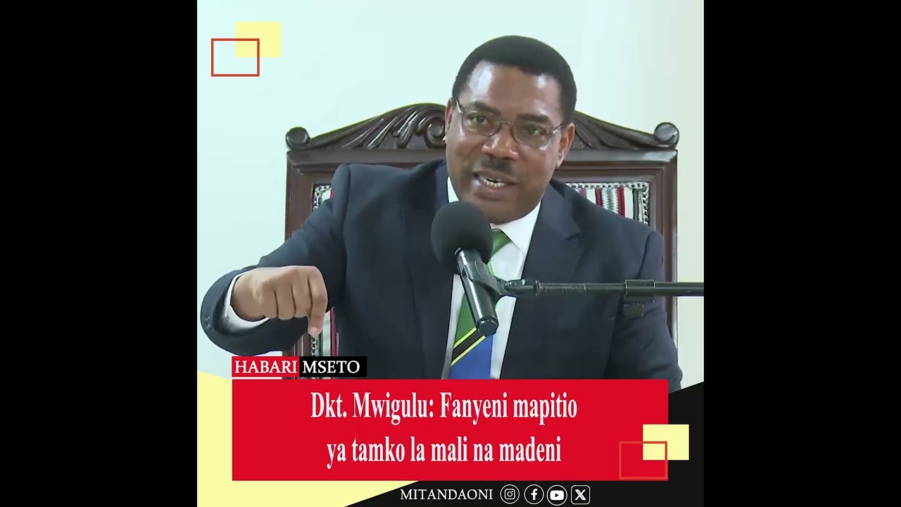 DKT. MWIGULU: FANYENI MAPITIO YA TAMKO LA MALI NA MADENI