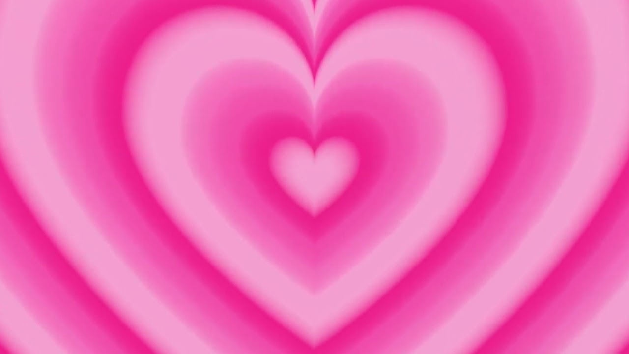 Dreamy Aura Pink Heart Gradient Tunnel 1 Hour Loop HD 4K