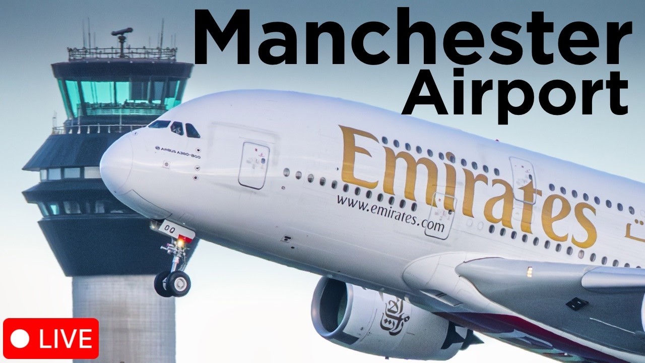🔴LIVE Manchester Airport Plane Spotting  *** Low Visibility Operations*** 🛫