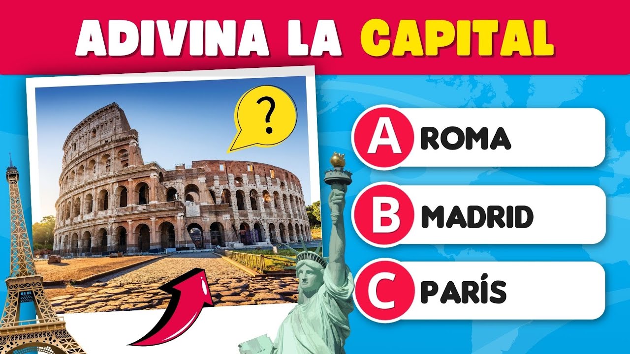 Adivina 30 Capitales de países 🌎 Desafío para aprender del Cultura General