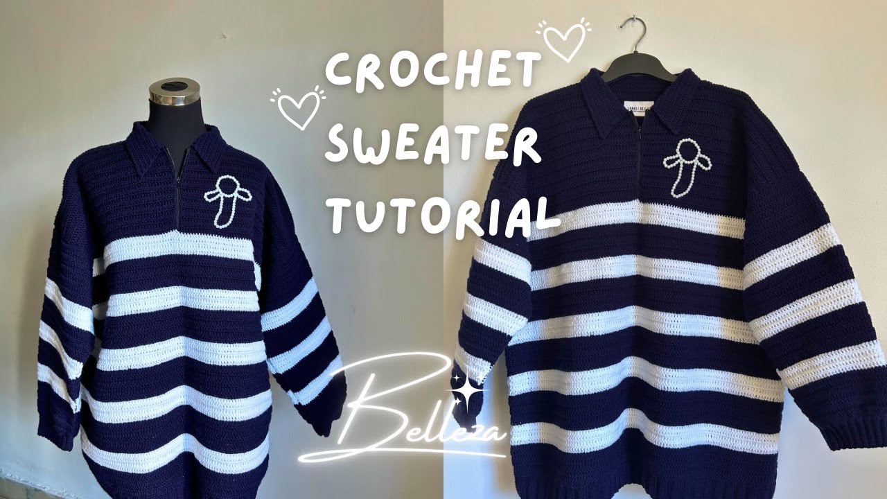 Easy Crochet Sweater Tutorial for Beginners | Step by Step Sweater Tutorial