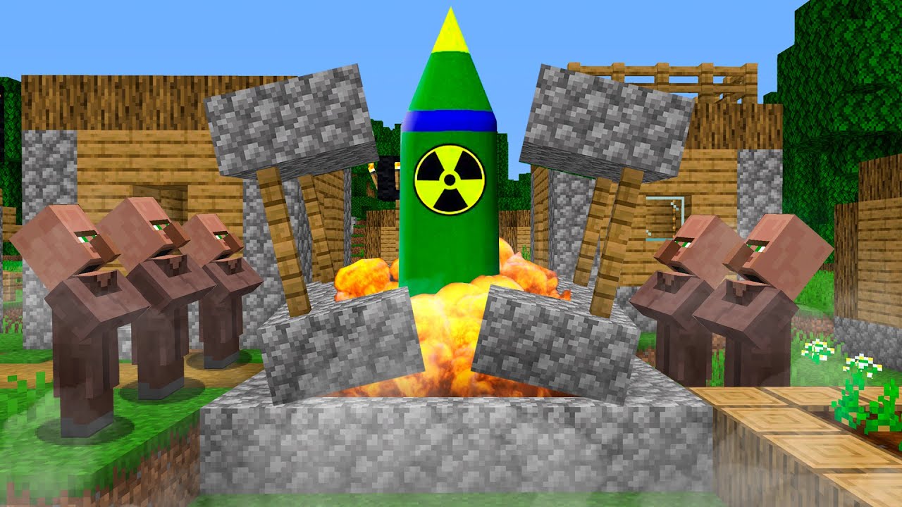 ESSA BOMBA NUCLEAR TA NO POÇO da VILA a 10.000 ANOS!!!! MINECRAFT