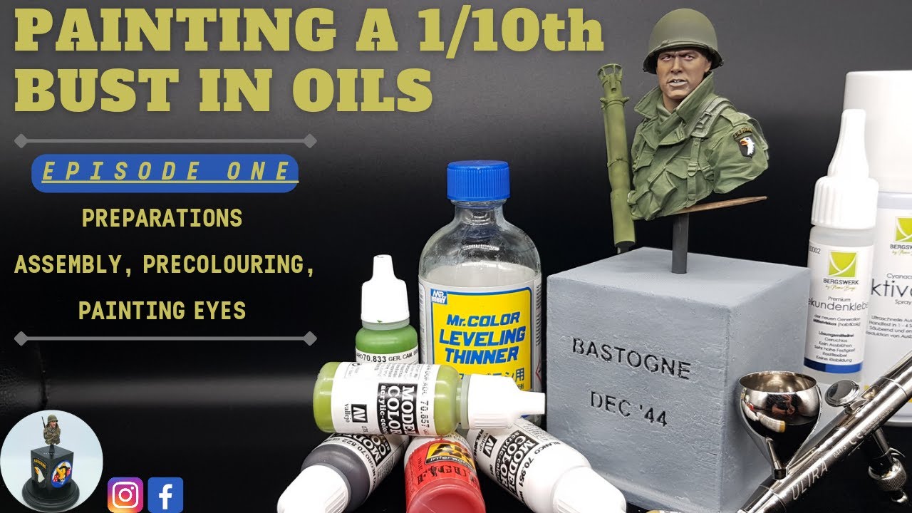 Preparations for Painting a Bust in Oils + Painting Eyes in acrylics