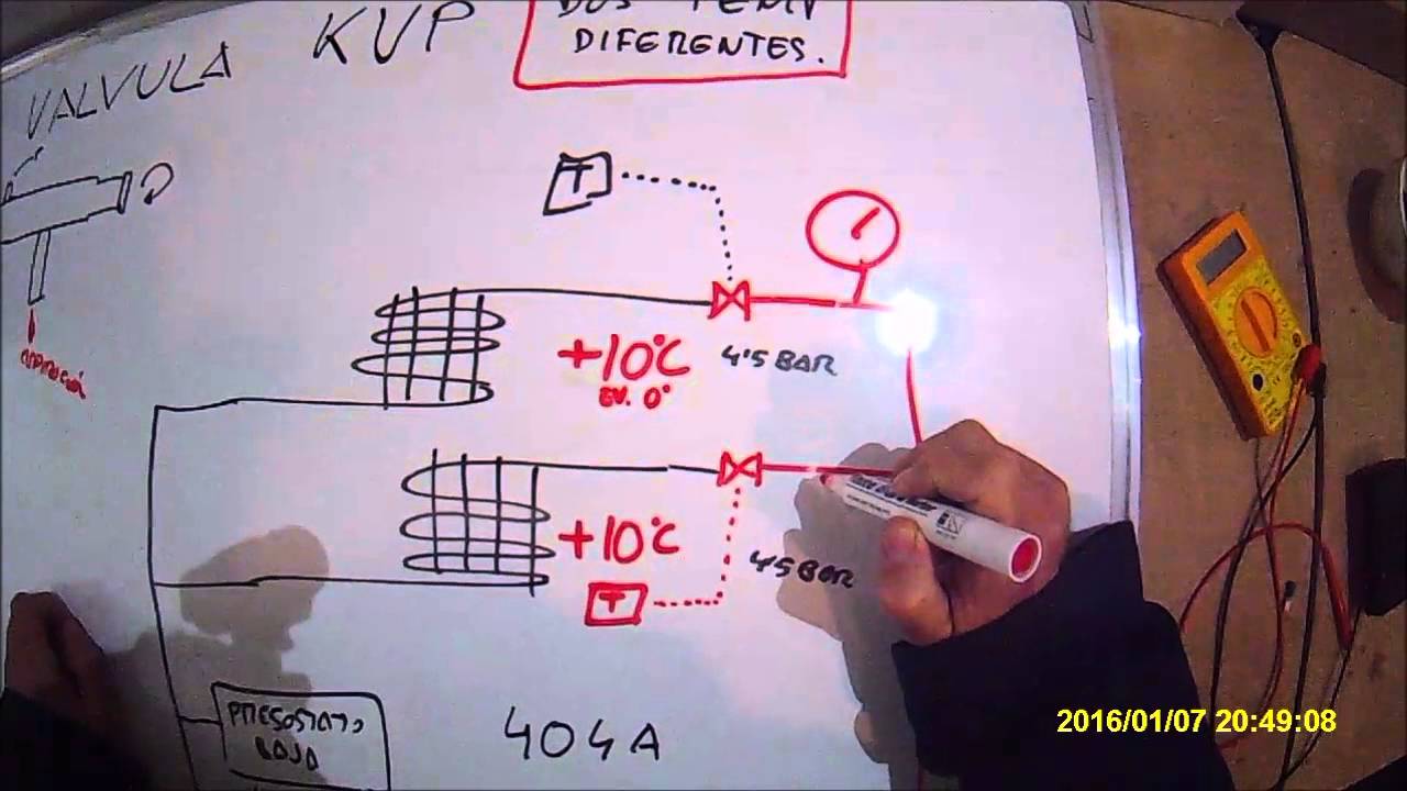 frío industrial valvulas kvp , dos temp. con el mismo compresor,